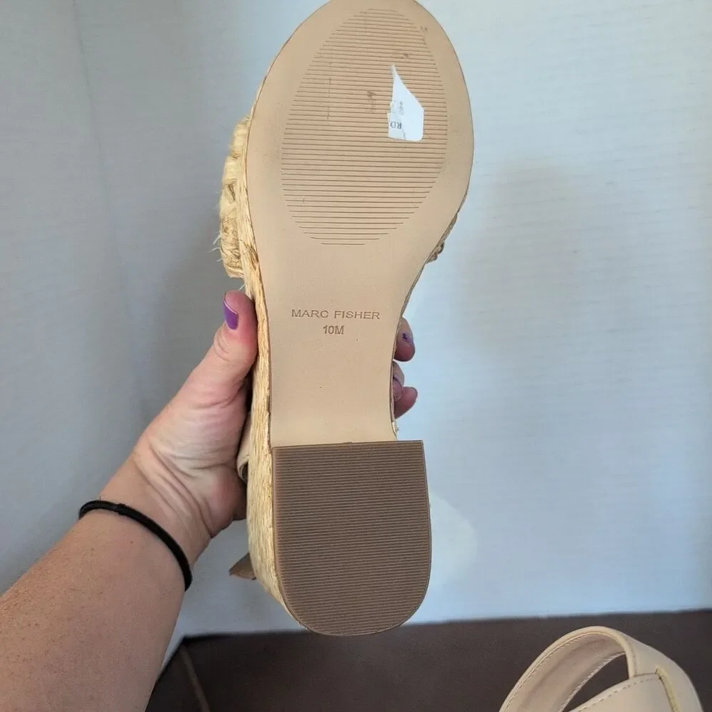 Marc Fisher Steel Platform Sandal, Women's Size 10M, Light Natural New - Picture 8 of 15